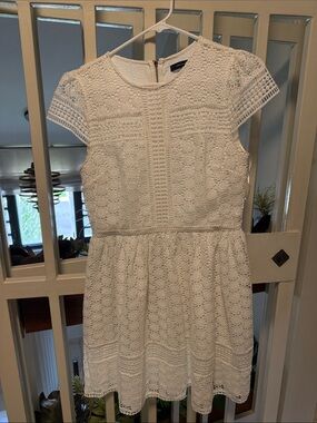 French Connection White Lace Mini Dress